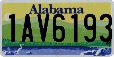 AL license plate 1AV6193