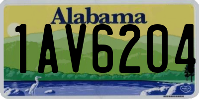 AL license plate 1AV6204