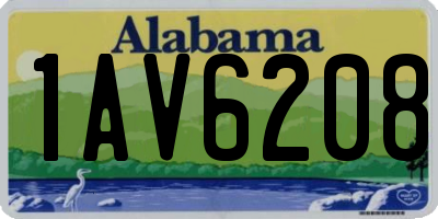 AL license plate 1AV6208