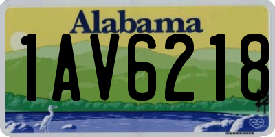 AL license plate 1AV6218