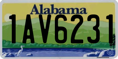 AL license plate 1AV6231