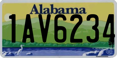 AL license plate 1AV6234