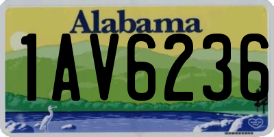 AL license plate 1AV6236