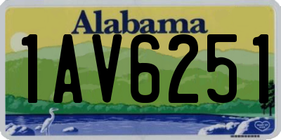 AL license plate 1AV6251