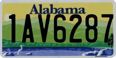 AL license plate 1AV6287