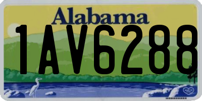 AL license plate 1AV6288