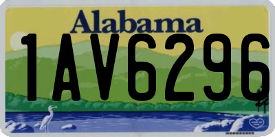AL license plate 1AV6296