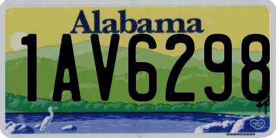 AL license plate 1AV6298