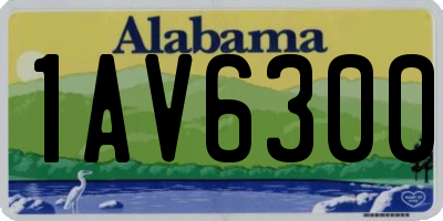 AL license plate 1AV6300