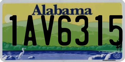 AL license plate 1AV6315