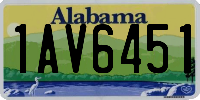 AL license plate 1AV6451