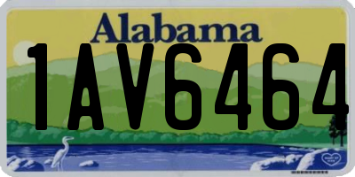 AL license plate 1AV6464