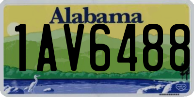 AL license plate 1AV6488