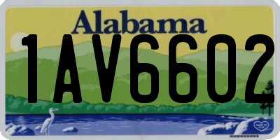 AL license plate 1AV6602