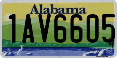 AL license plate 1AV6605
