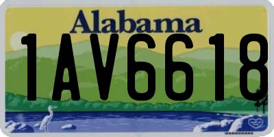 AL license plate 1AV6618