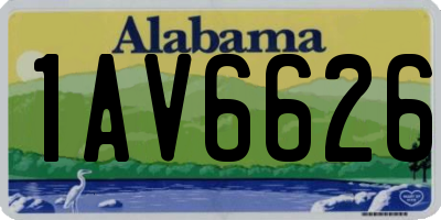 AL license plate 1AV6626