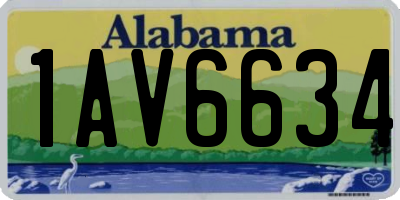 AL license plate 1AV6634