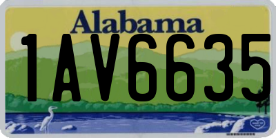 AL license plate 1AV6635