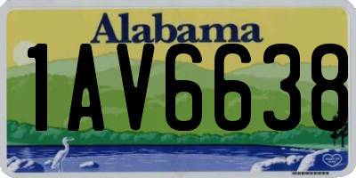 AL license plate 1AV6638