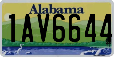 AL license plate 1AV6644