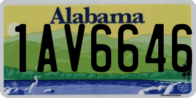 AL license plate 1AV6646