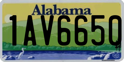 AL license plate 1AV6650