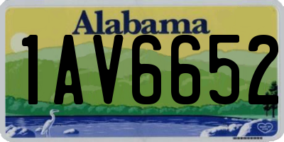 AL license plate 1AV6652