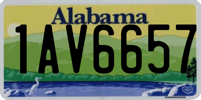 AL license plate 1AV6657