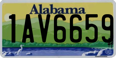 AL license plate 1AV6659
