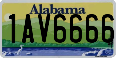 AL license plate 1AV6666
