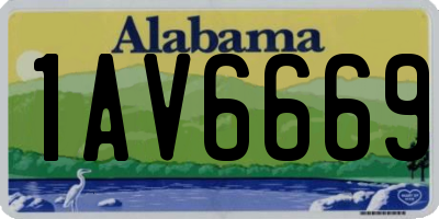 AL license plate 1AV6669