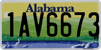 AL license plate 1AV6673