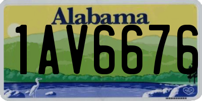 AL license plate 1AV6676