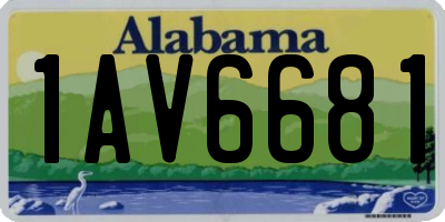 AL license plate 1AV6681
