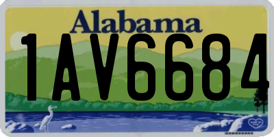 AL license plate 1AV6684