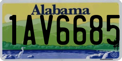 AL license plate 1AV6685
