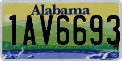AL license plate 1AV6693