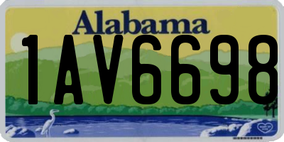 AL license plate 1AV6698