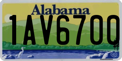 AL license plate 1AV6700