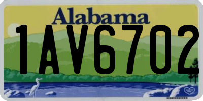 AL license plate 1AV6702