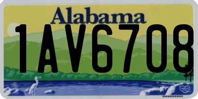 AL license plate 1AV6708