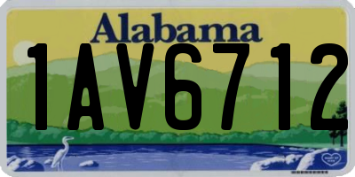 AL license plate 1AV6712