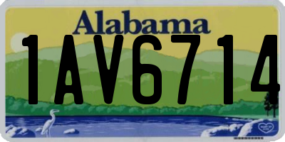 AL license plate 1AV6714