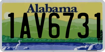 AL license plate 1AV6731