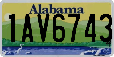 AL license plate 1AV6743