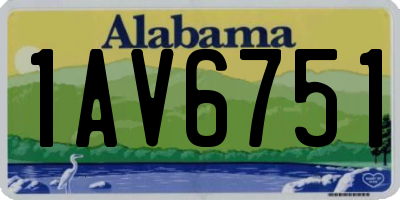 AL license plate 1AV6751