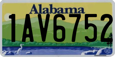 AL license plate 1AV6752