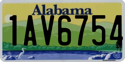 AL license plate 1AV6754