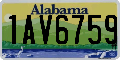AL license plate 1AV6759